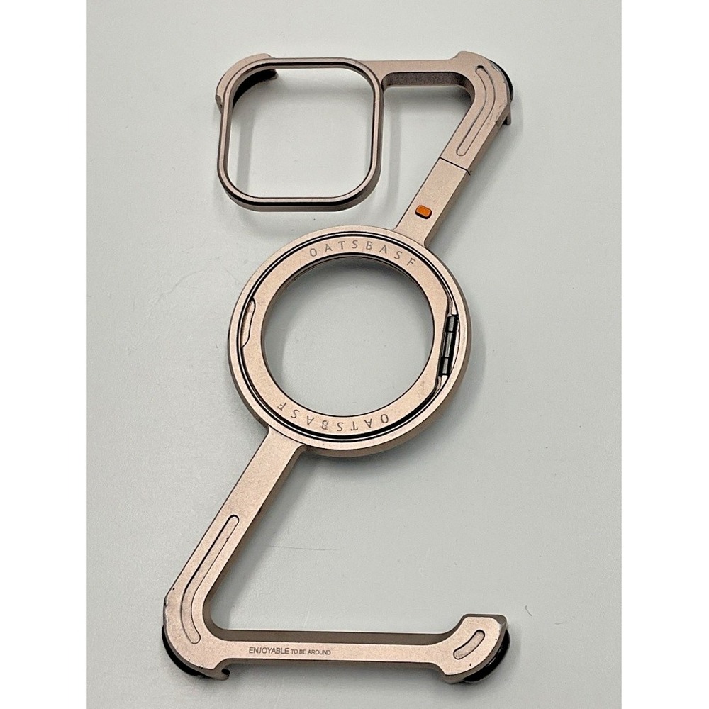 OATSBASF Minimalist Armor Bumper for iPhone 16‎ Pro Max Rose Gold